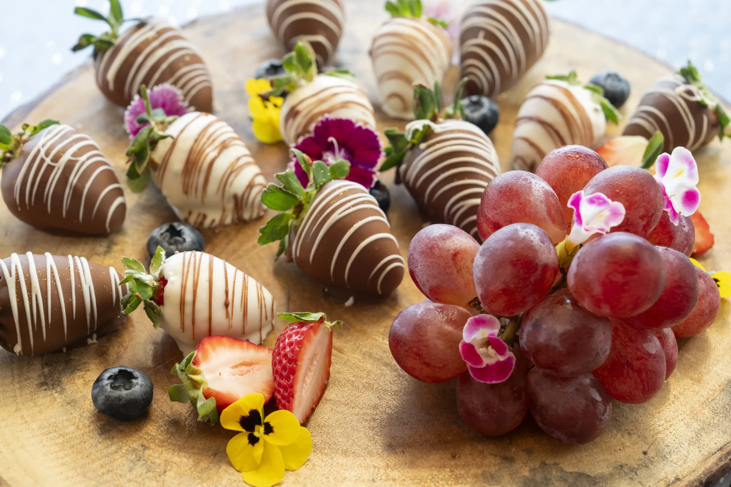 Fruit and chocolate covered strawberries